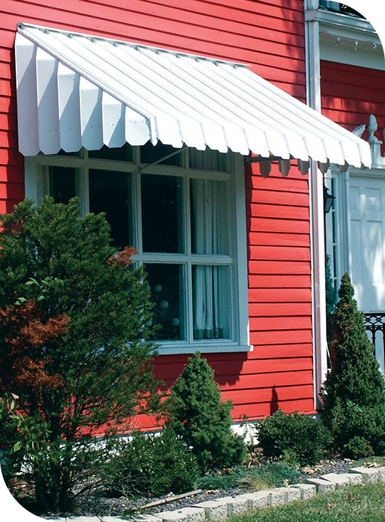 aluminum awning on home