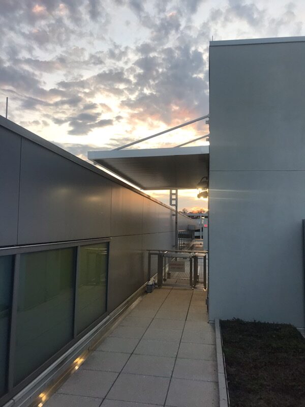 aluminum awning over window